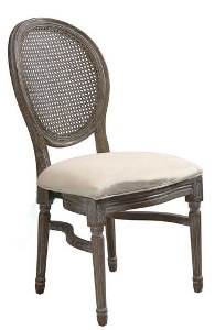 King Louis Chair W Rattan Back Professional Party Rentals