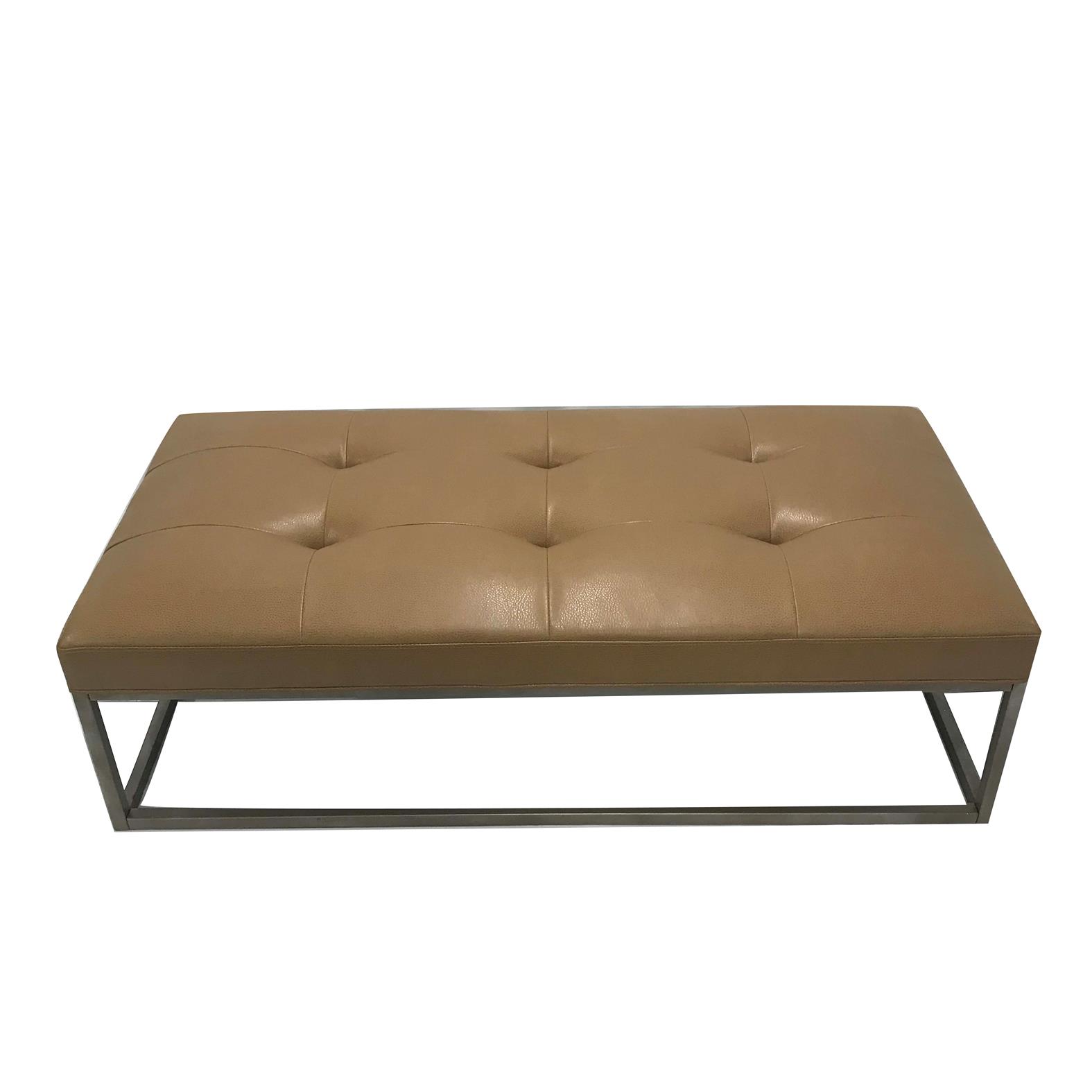 Camel Leather Ottoman – Professional Party Rentals