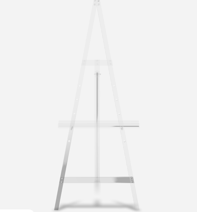 Clear Acrylic Easel (58″) – Professional Party Rentals