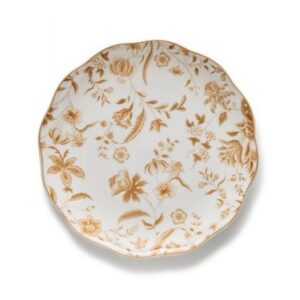 Eleanor Wheat Floral Salad Plate 8"