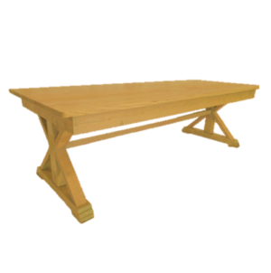 Trestle Dining Table, Natural (8'x40")