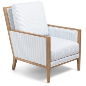 Dylan Blue/White Stripe Accent Chair