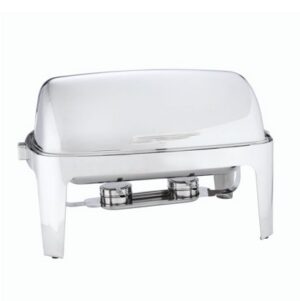 White Rectangle Chafer - Roll Top 8 qt