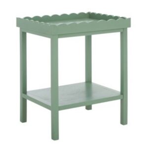 Green Scallop Side Table