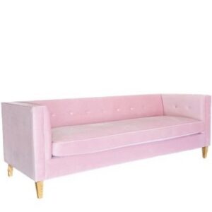 Jackson Pink Velvet Sofa