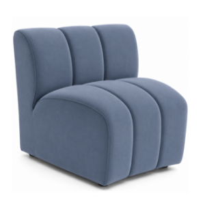 Ella Blue Dining Concave Chair